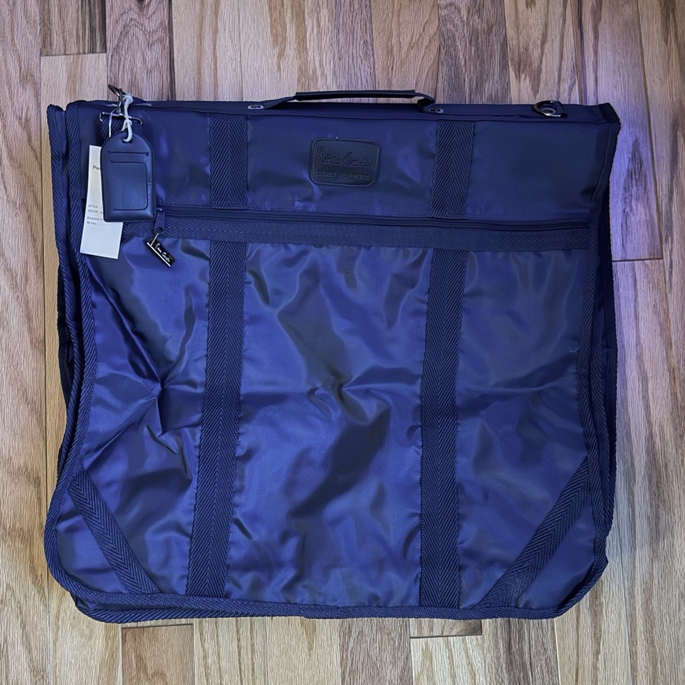 Pierre Cardin Navy Blue Garment Bag Luggage Hanging Travel Business Suit Carrier